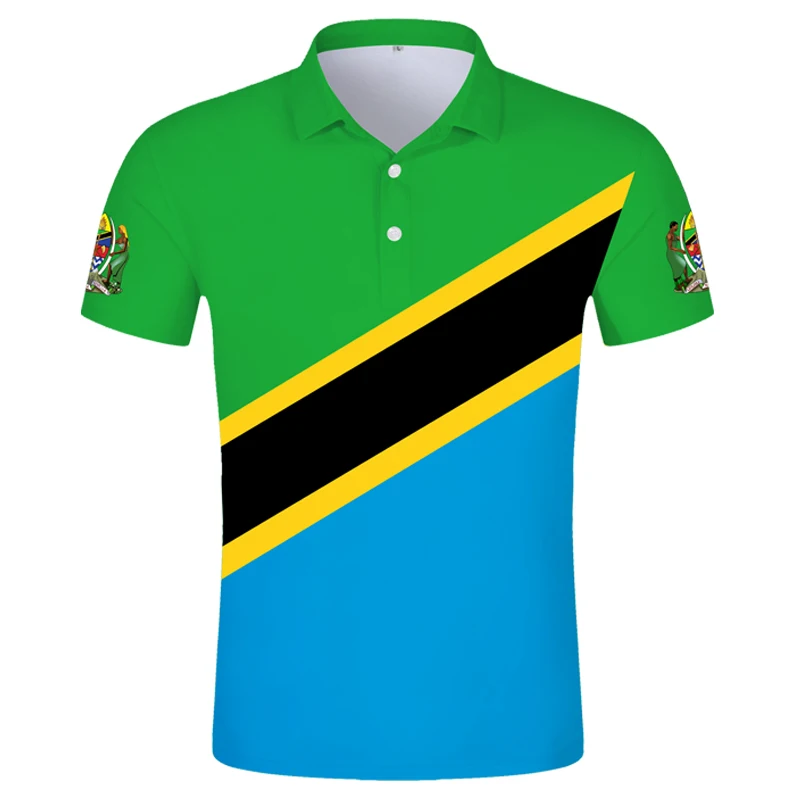 Танзанийская POLO majica diy besplatno custom ime majica polo tza nacionalna zastava tz tanzanijski svahili zemlja ispis fotografija tekst odijevanje