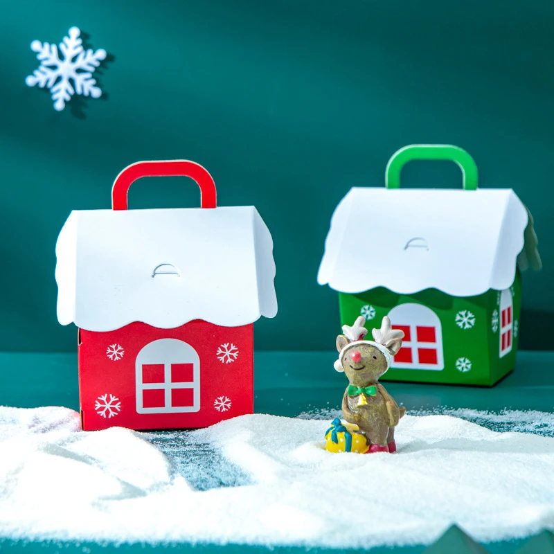 10 kom. Božićna kutija čokolade Torbe Djed Mraz Poklon kutija DIY Ambalaža za keks Torba Veseli Božićni domjenak Ukrašavanje Božićne Darove za djecu