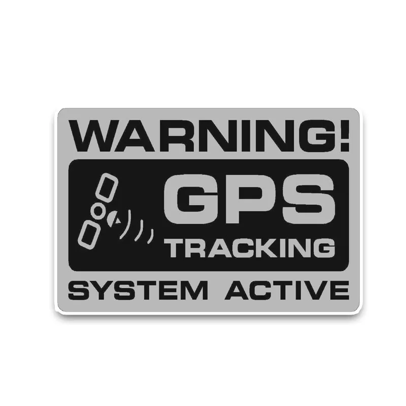 Zabavna Auto Oznaka KK vinilni podovi Upozorenje GPS praćenje Policijski Sustav Aktivne Vidljive Naljepnice Vodootporan 12*7 cm