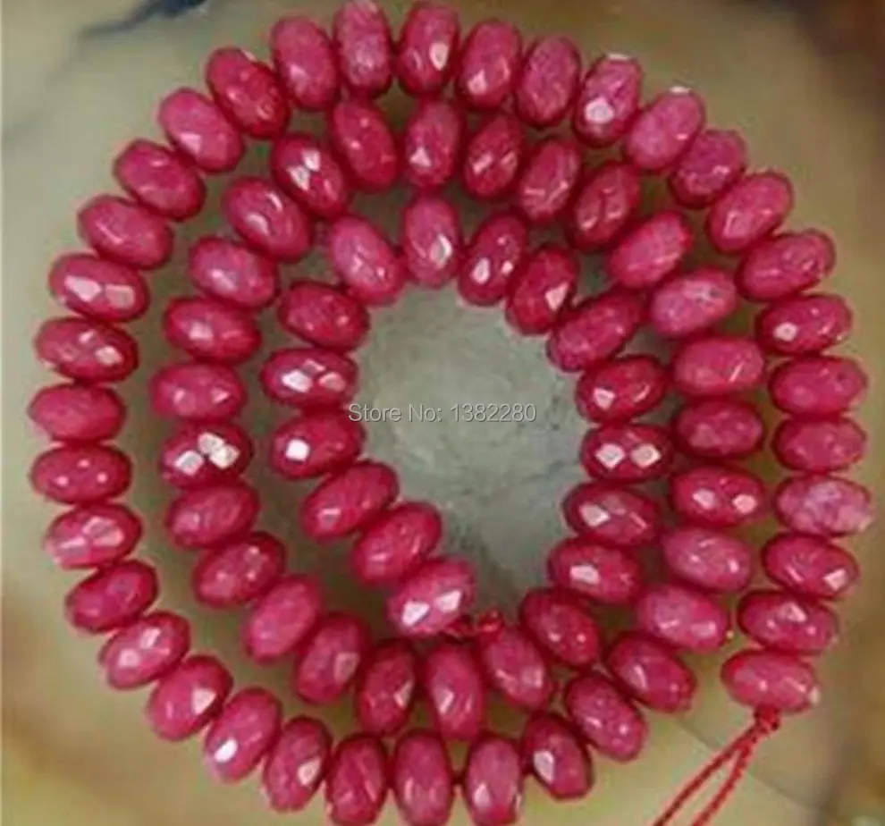 5x8 mm Faceted crvena халцедон abakus oblik slobodne perle DIY kamen modni nakit dizajn nakit 15