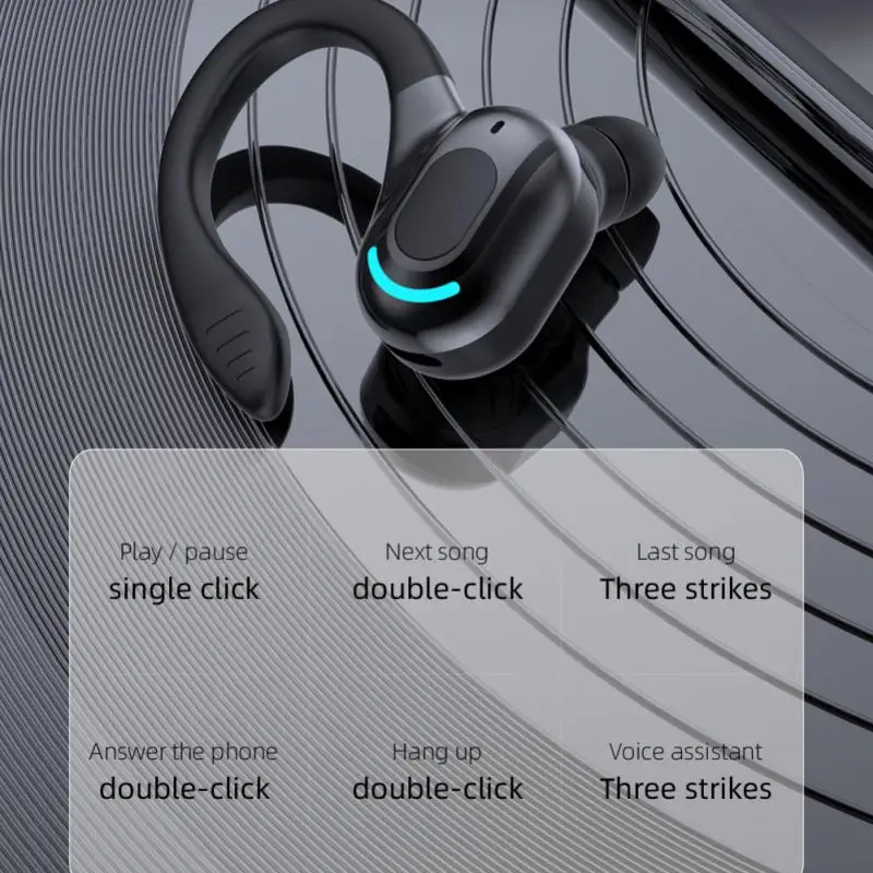 F8 Viseće Bežične Slušalice Koje Su Kompatibilne S Bluetooth, S Берушами Za Slušanje Сверхдлинной Стереомузыки U Stanju Čekanja U Uhu
