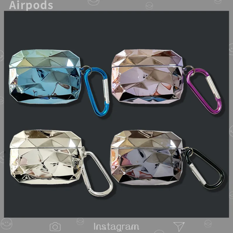 Za Airpods 3 2 1 poklopac poklopac s razdvojenih dizajnom keychian galvanska mekana ljuska Zaštita od udaraca torbica za airpods 3 Silikon