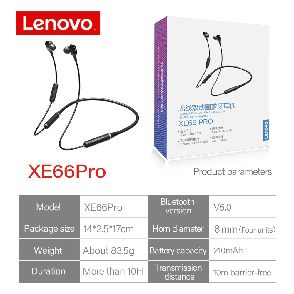 Originalni Bežične Slušalice Lenovo XE66 Pro Bluetooth Stereo Slušalice HIFI Vodootporan Sportski Slušalice s Mikrofonom Slušalice