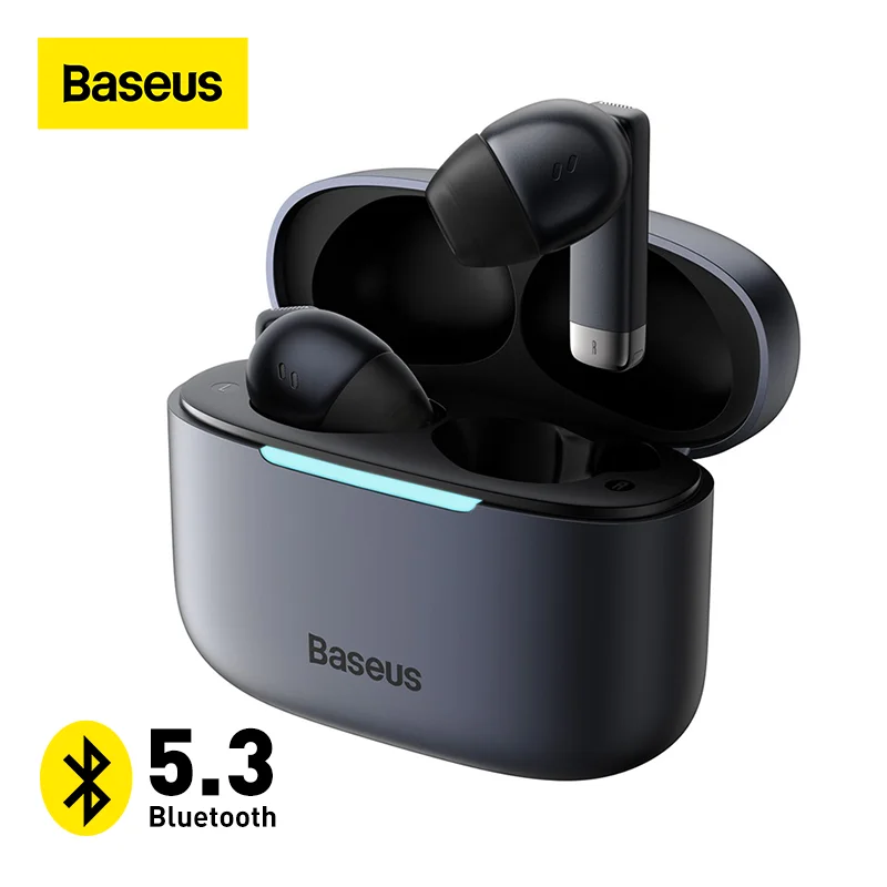Baseus E9 TWS Bluetooth 5.3 Slušalice ENC Bežične slušalice, 4-ulaz za mikrofon HD-poziv, 30 sati samostalnog rada, Bežični punjenje